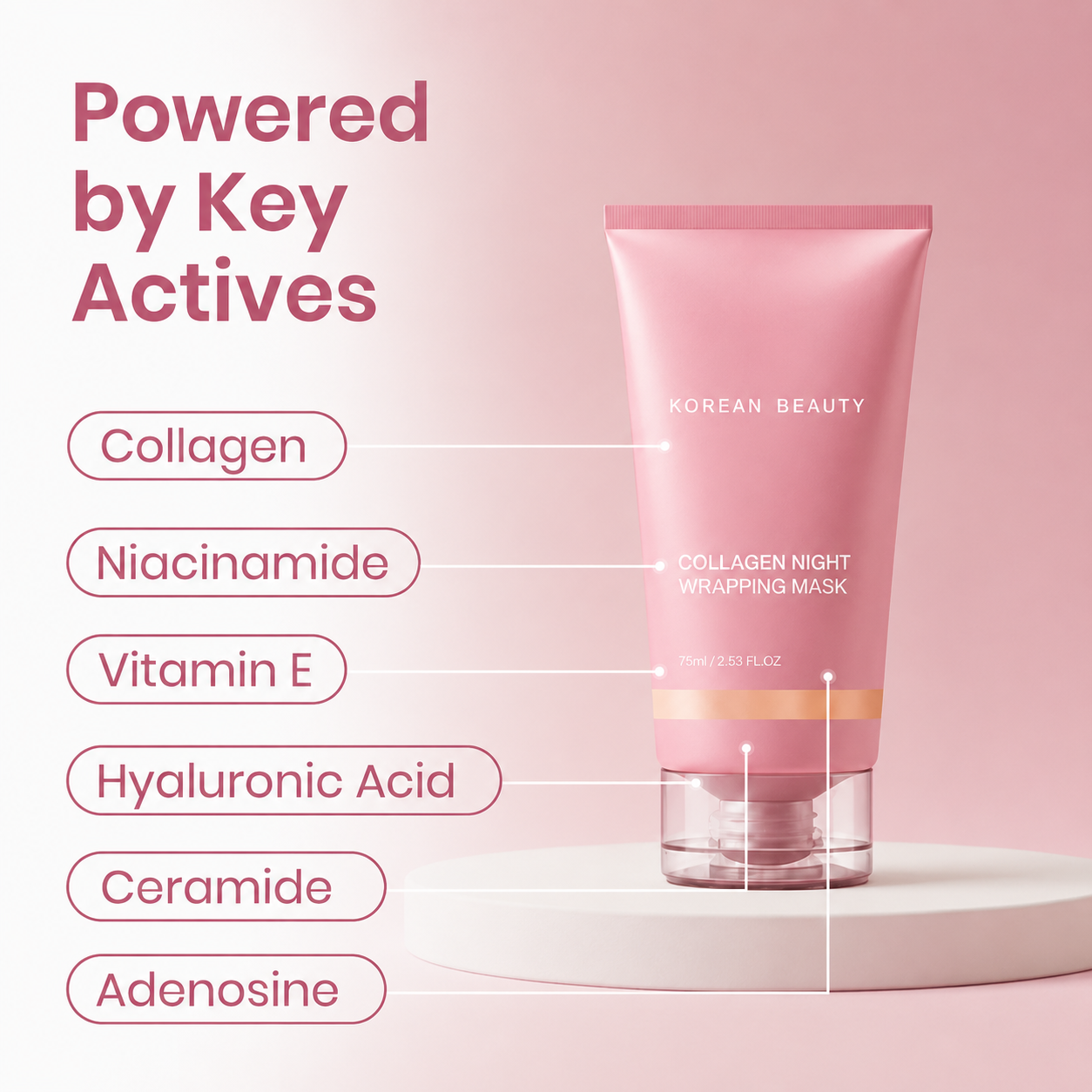 ✨ Collagen Night Wrapping Mask Experience visibly smoother, firmer skin within hours—thanks to our breakthrough formula with 3X more ultra-absorbable collagen.