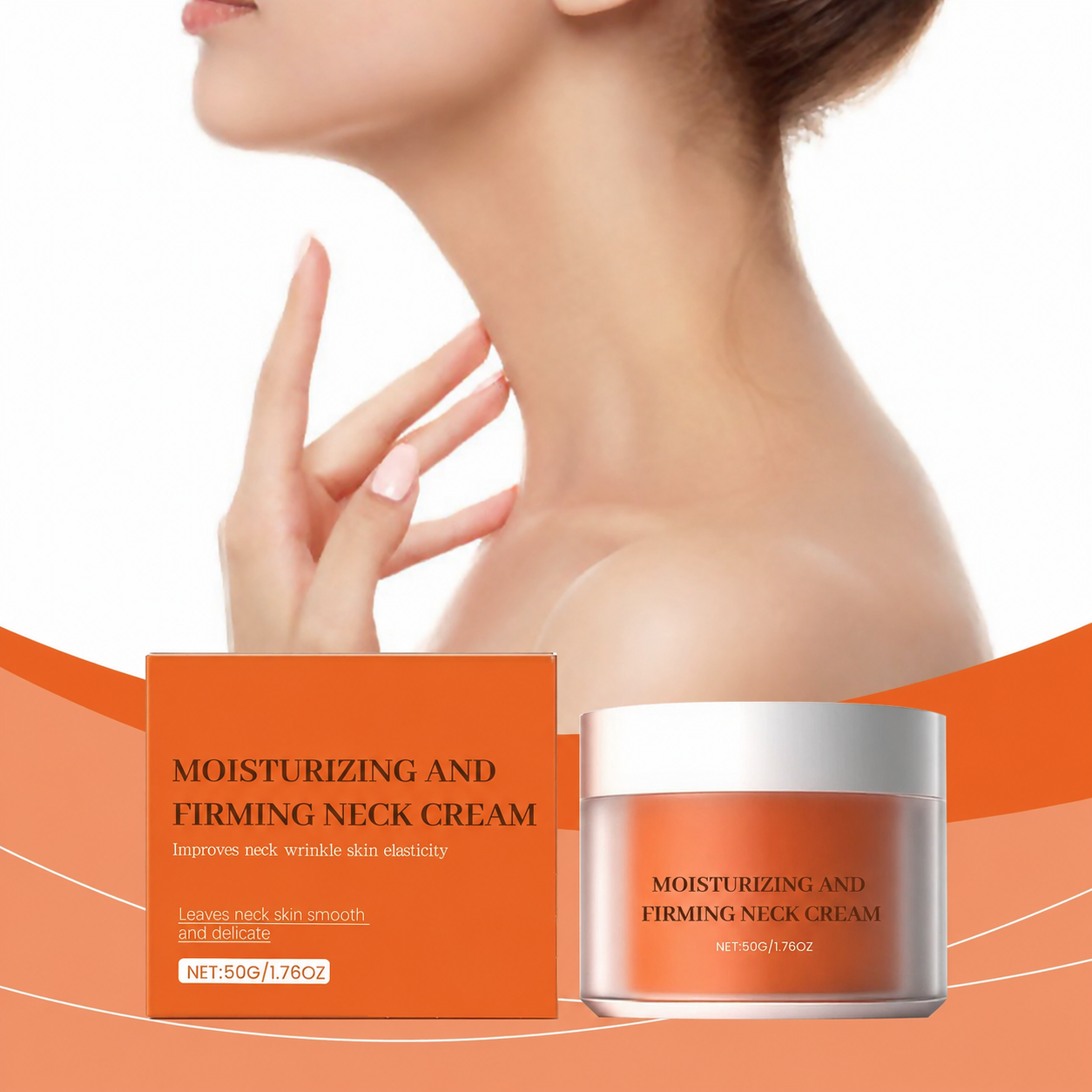 Facial wrinkle cream, which firms the face and neck skin, is also a moisturizing cream and a unisex neck cream