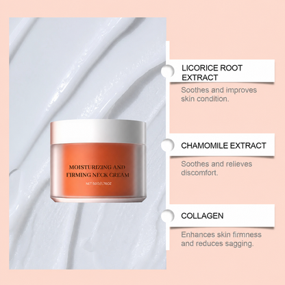 Facial wrinkle cream, which firms the face and neck skin, is also a moisturizing cream and a unisex neck cream