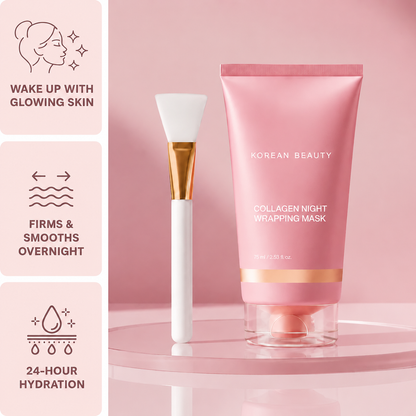 ✨ Collagen Night Wrapping Mask Experience visibly smoother, firmer skin within hours—thanks to our breakthrough formula with 3X more ultra-absorbable collagen.